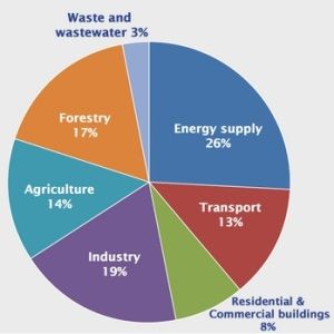 emisiones global por sector