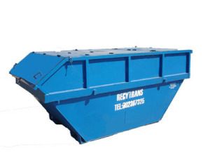 contenedor de residuos de 9 metros tapado